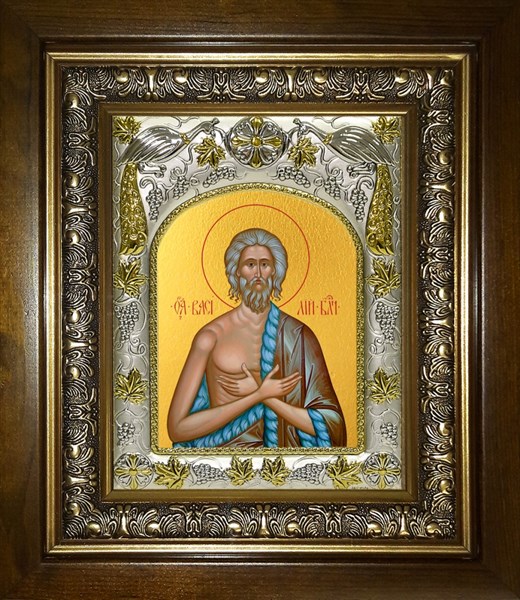 Икона Василий Блаженный, Московский чудотворец, в киоте 20х24 см 27122