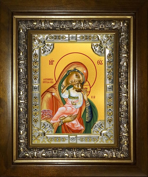 Икона Яхромская икона Божией Матери, в киоте 24х30 см 27198