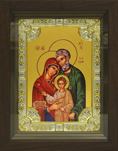 Икона Святое Семейство, в киоте 24х30 см 27199