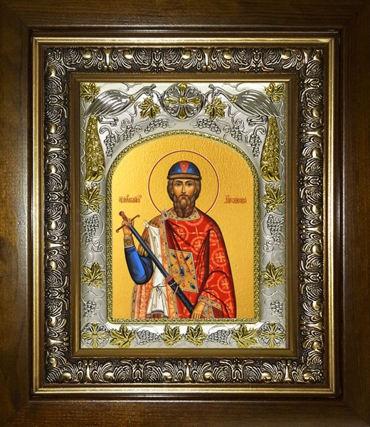 Икона Константин Ярославский, благоверный князь, в киоте 20х24 см 27247