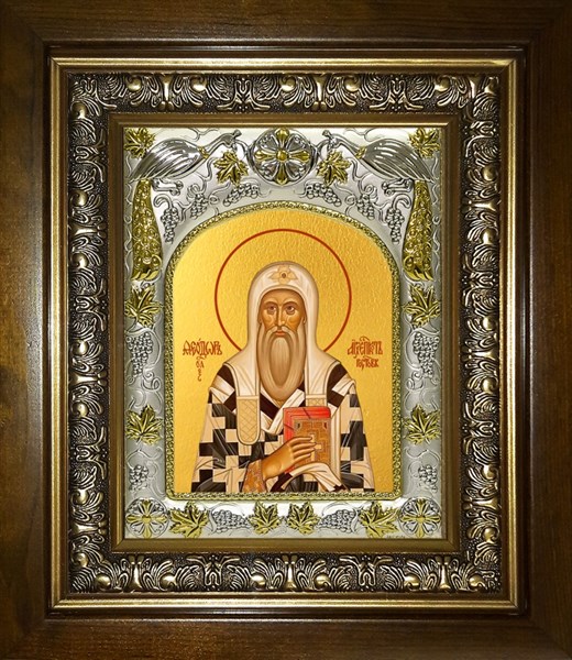 Икона Феодор (Фёдор) святитель, архиепископ Ростовский, в киоте 20х24 см 27251