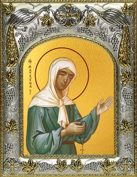 Икона Матрона Московская блаженная, 14х18 см 27287