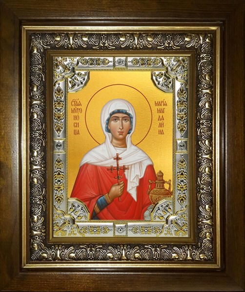 Икона Мария Магдалина равноапостольная, мироносица, в киоте 24х30 см 27351 - фото 40976