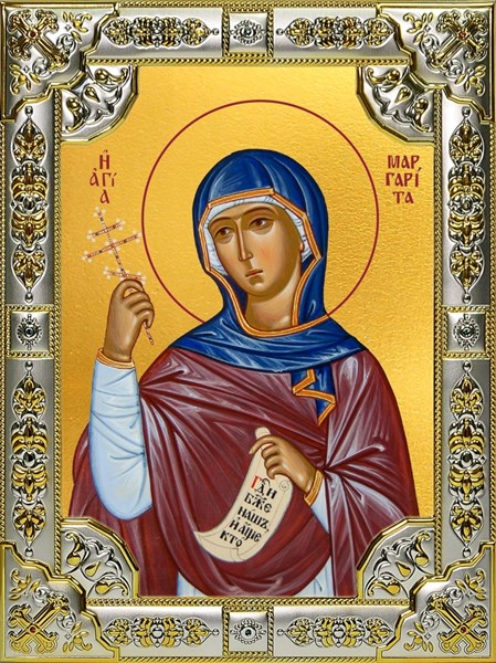 Икона Маргарита Антиохийская, 18х24 см, со стразами 27406