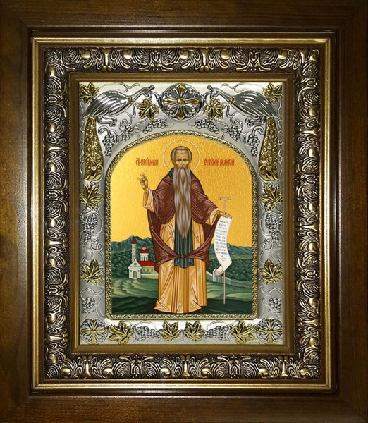 Икона Евфимий Великий преподобный, в киоте 20х24 см 27461