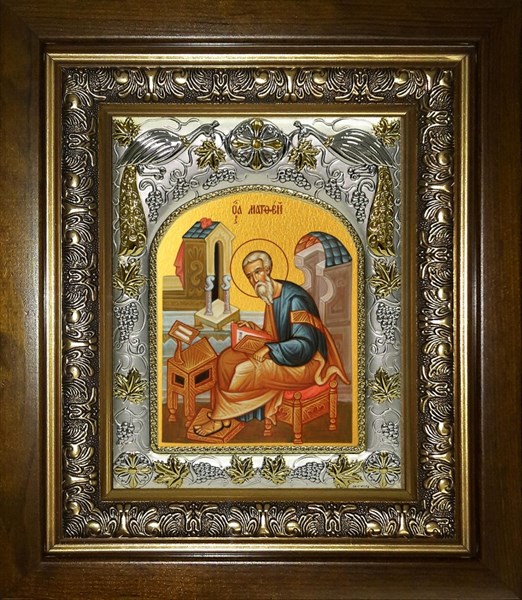Икона Матфей (Матвей) Апостол, в киоте 20х24 см 27472 - фото 41095