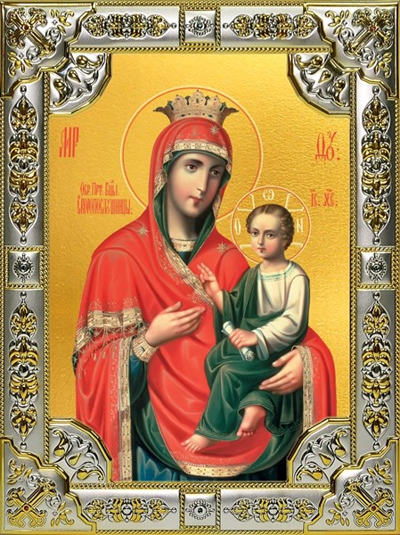 Икона Скоропослушница икона Божией Матери, 18х24 см, со стразами 27509 - фото 41131