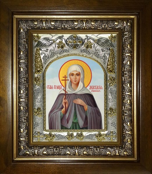 Икона Анастасия Римская мученица, в киоте 20х24 см 27583 - фото 41199