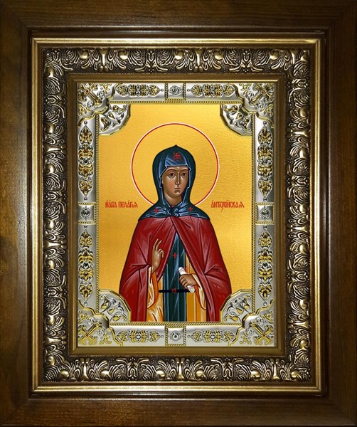 Икона Пелагия Антиохийская преподобная, в киоте 24х30 см 27599