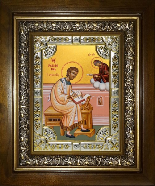 Икона Роман Сладкопевец преподобный, в киоте 24х30 см 27604