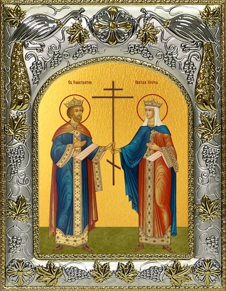 Икона Константин и Елена равноапостольные, 14х18см 27607