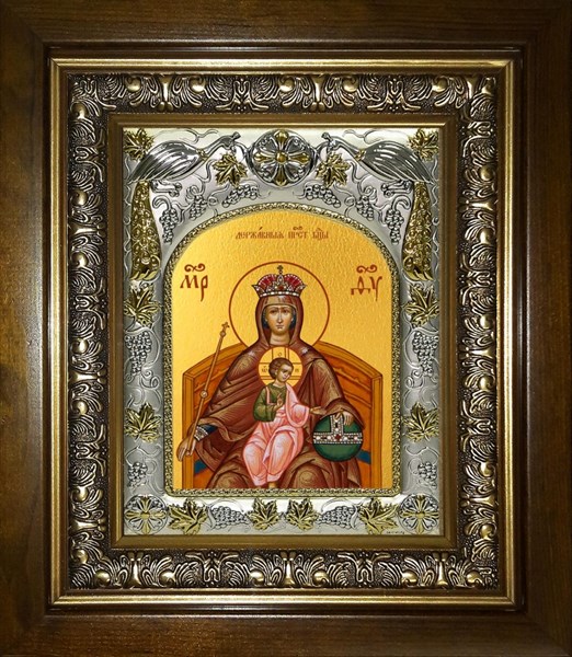 Икона Державная икона Божией Матери, в киоте 20х24 см 27612 - фото 41228