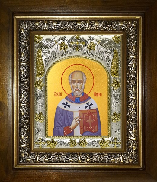 Икона Мартин Милостивый, Турский, епископ, в киоте 20х24 см 27764