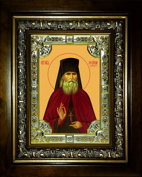 Икона Георгий исповедник Даниловский, преподобный, чудотворец, в киоте 24х30 см 27797 - фото 41408