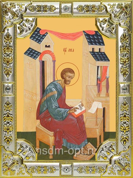 Икона Лука апостол, 18х24 см, со стразами 27810
