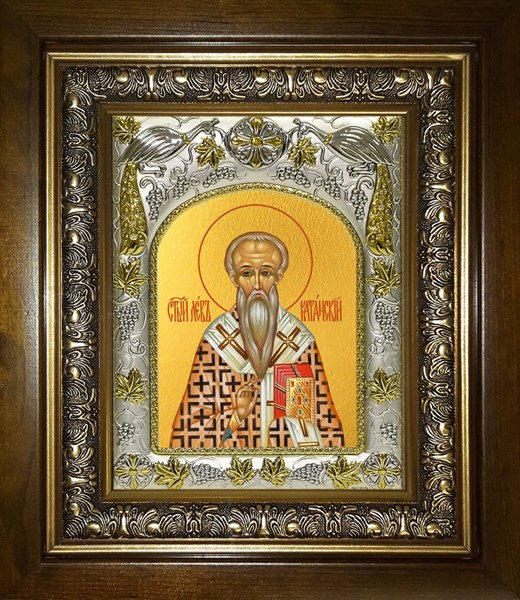 Икона Лев Катанский, в киоте 20х24 см 27827