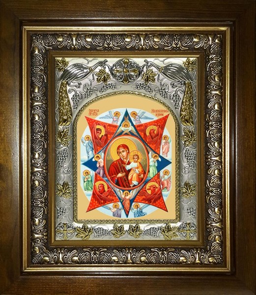 Икона Неопалимая Купина, икона Божией Матери, в киоте 20х24 см 27840 - фото 41451