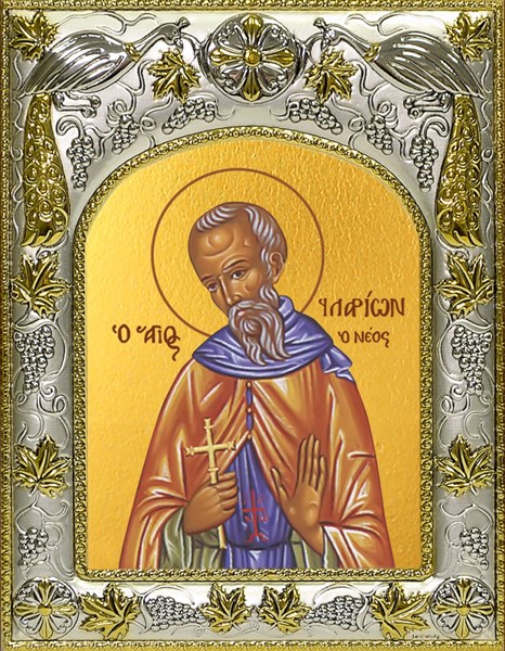 Икона Иларион Пеликитский преподобный, игумен, 14х18 см 27890