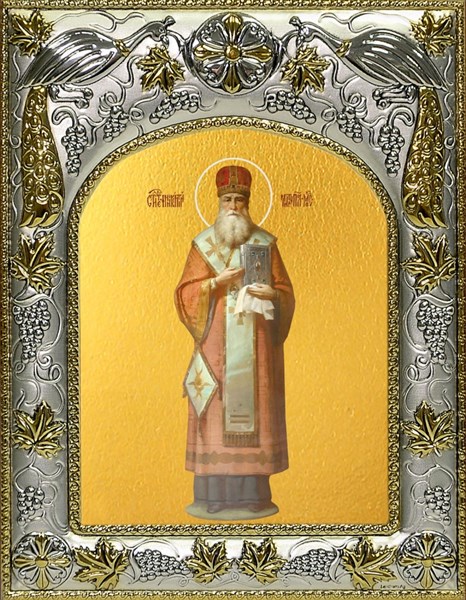 Икона Иннокентий, митрополит Московский, святитель, 14х18 см 27944