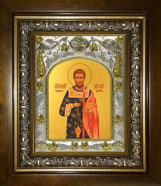 Икона Матфей (Матвей) Белгородский, в киоте 20х24 см 27953