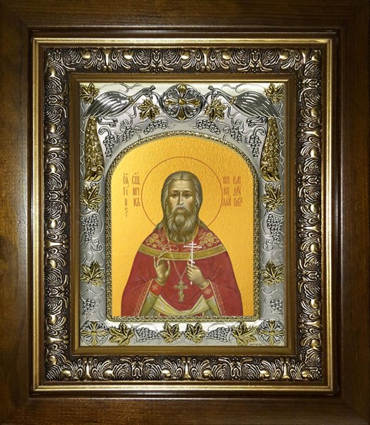 Икона Николай Кандауров, священномученик, в киоте 20х24 см 28107