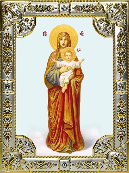 Икона Благодатное Небо икона Божией Матери, 18х24см, со стразами 28112 - фото 41722