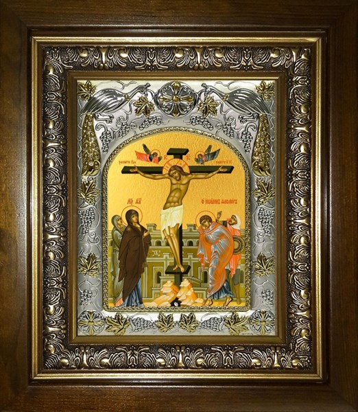 Икона Распятие Господа нашего Иисуса Христа, в киоте 20х24 см 28127 - фото 41736