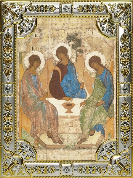 Икона Святая Троица, 18х24 см, со стразами 28145