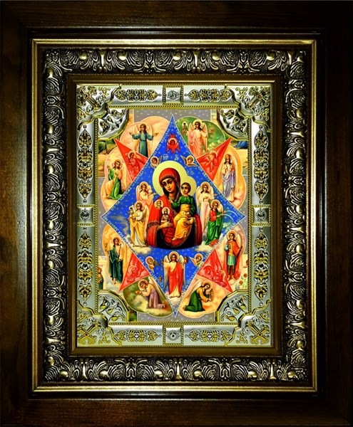 Икона Неопалимая Купина, икона Божией Матери, в киоте 24х30 см 28151 - фото 41760