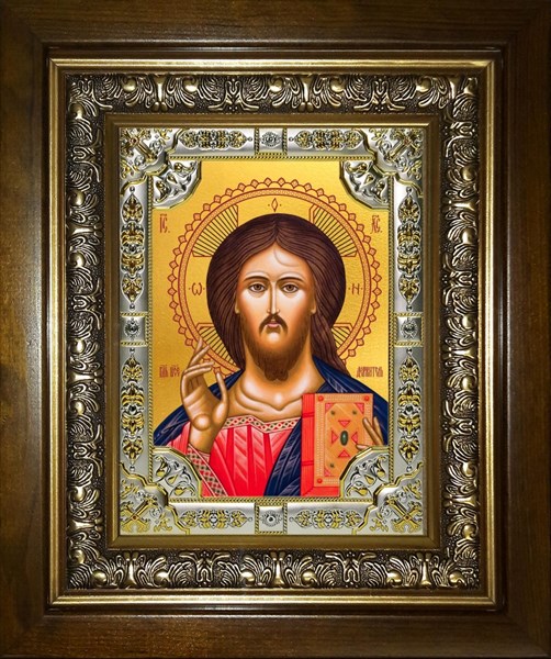 Икона Господь Вседержитель, в киоте 24х30 см 28163