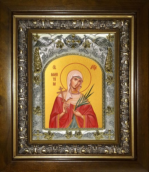 Икона Валентина Кесарийская мученица, в киоте 20х24 см 28185 - фото 41793