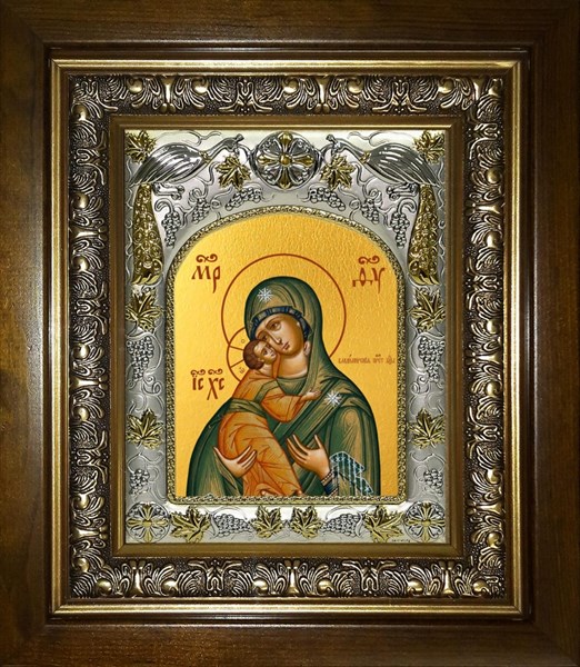 Икона Владимирская икона Божией Матери, в киоте 20х24 см 28249 - фото 41853