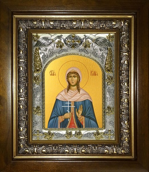 Икона Юлия (Иулия) Анкирская (Коринфская) мученица, в киоте 20х24 см 28272