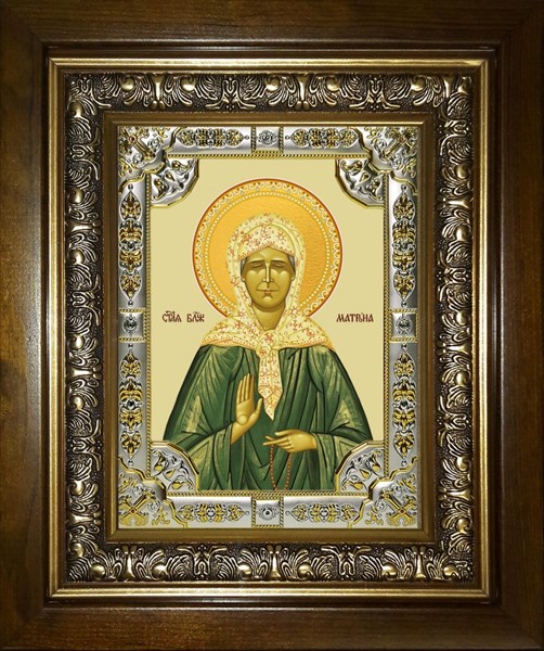 Икона Матрона Московская блаженная, в киоте 24х30 см 28303