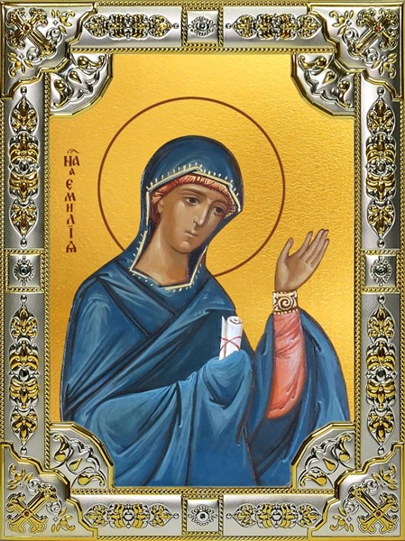 Икона Емилия, Эмилия Кесарийская (Каппадокийская) преподобная, 18х24 см, со стразами 28307 - фото 41909