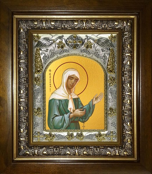 Икона Матрона Московская блаженная, в киоте 20х24 см 28367