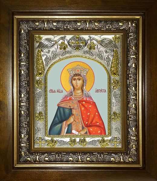 Икона Августа Римская мученица, императрица, в киоте 20х24 см 28368