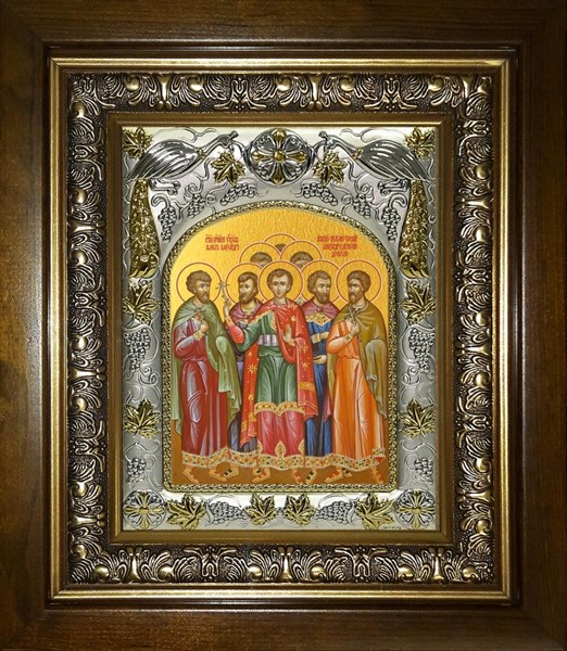 Икона Собор мучеников Кесарийских, в киоте 20х24 см 28457