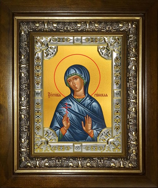 Икона Евгения Римская великомученица, в киоте 24х30 см 28494