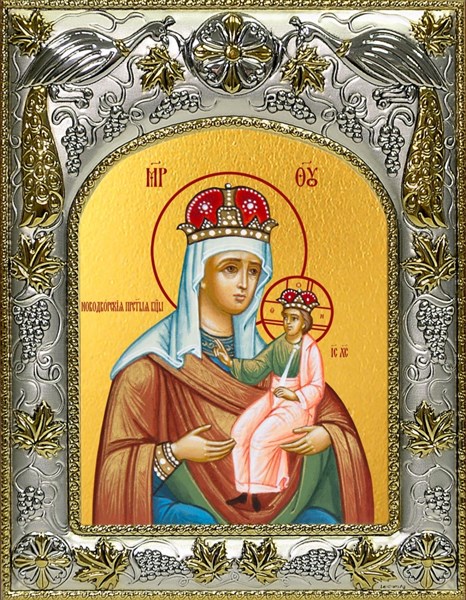 Икона Новодворская икона Божией Матери, 14х18 см 28507 - фото 42104