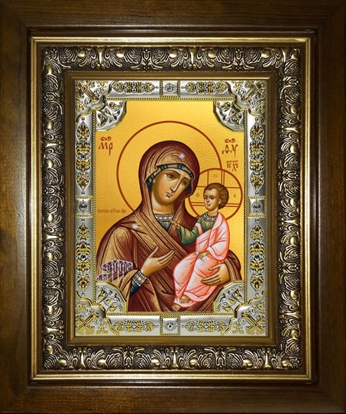Икона Иверская икона Божией Матери, в киоте 24х30 см 28521