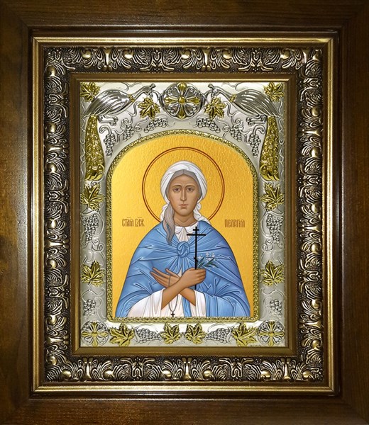 Икона Пелагия Дивеевская, в киоте 20х24 см 28534