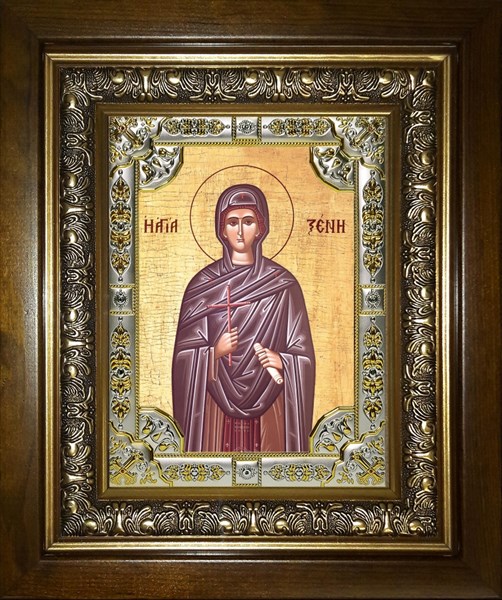 Икона Ксения Миласская ,преподобная, в киоте 24х30 см 28570