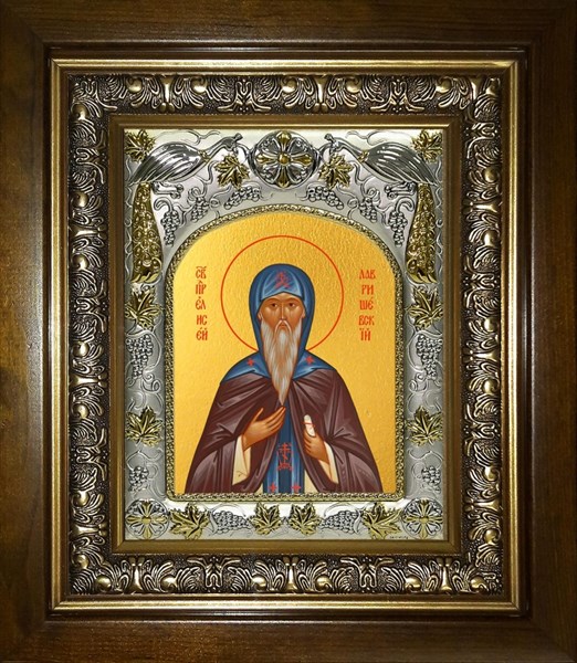 Икона Елисей Лавришевский преподобный, в киоте 20х24 см 28578
