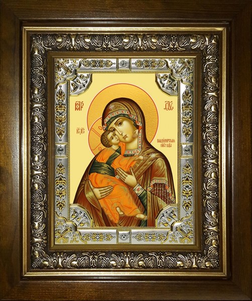 Икона Владимирская икона Божией Матери, в киоте 24х30 см 28583 - фото 42178