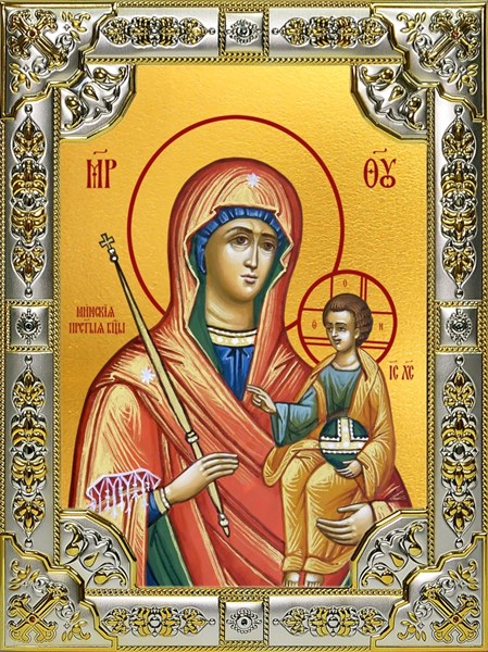 Икона Минская икона Божией Материи, 18х24 см, со стразами 28596