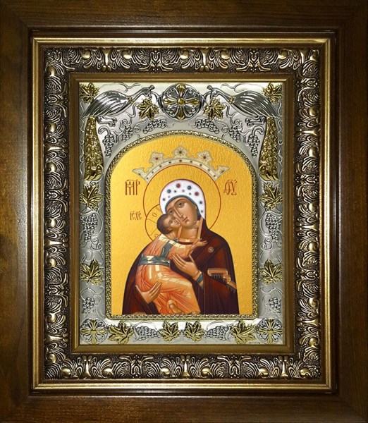 Икона Владимирская икона Божией Матери, в киоте 20х24 см 28649 - фото 42242