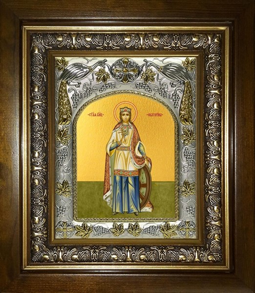 Икона Екатерина великомученица, 14х18 см,в киоте 20х24 см 28662