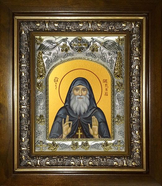 Икона Гавриил (Ургебадзе) архимандрит, преподобный, в киоте 20х24 см 28678
