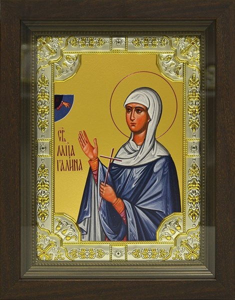 Икона Галина Коринфская мученица, в киоте 24х30 см 28706